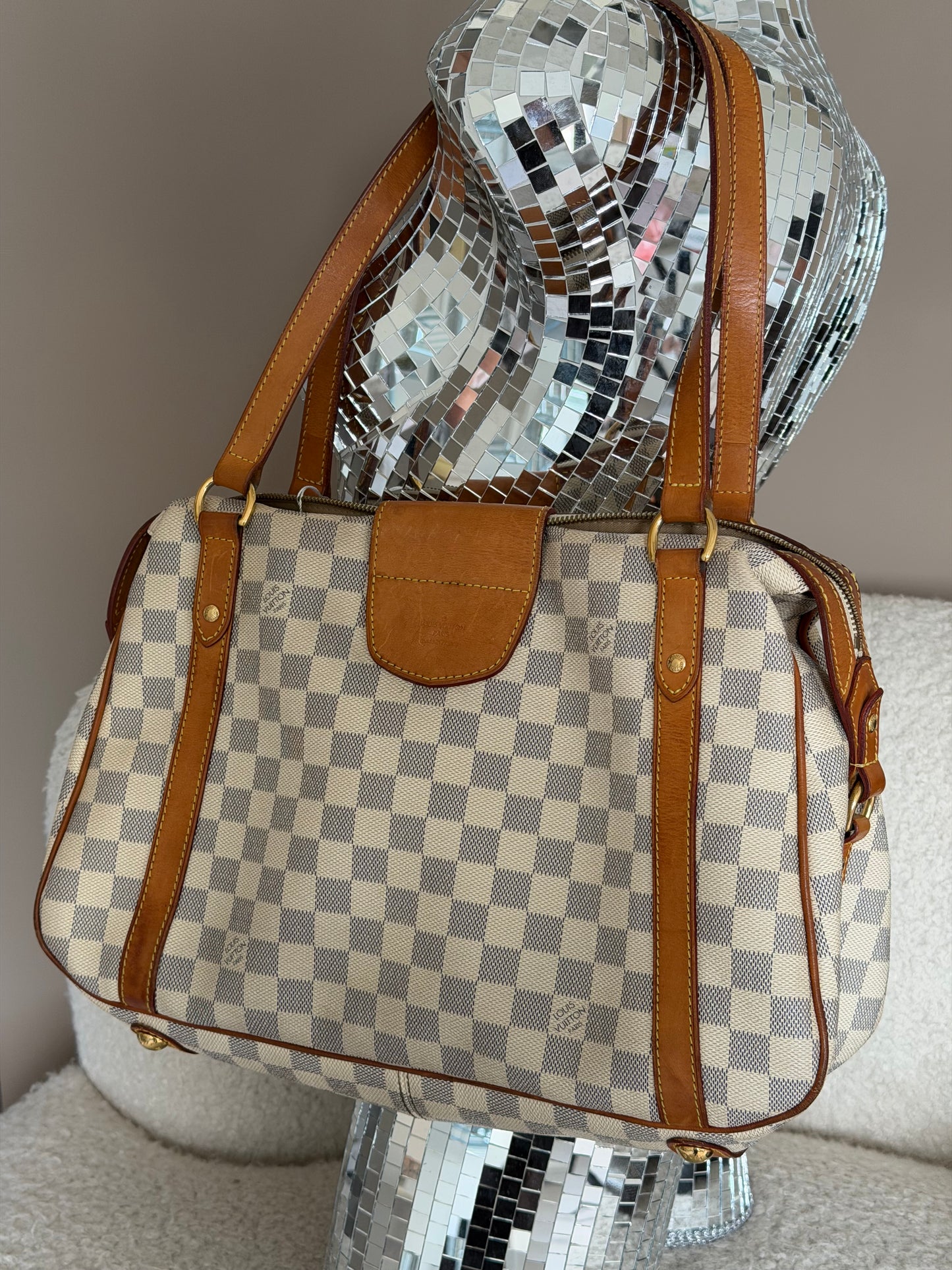 Pre-Owned Damier Azur Canvas Sistina Handbag