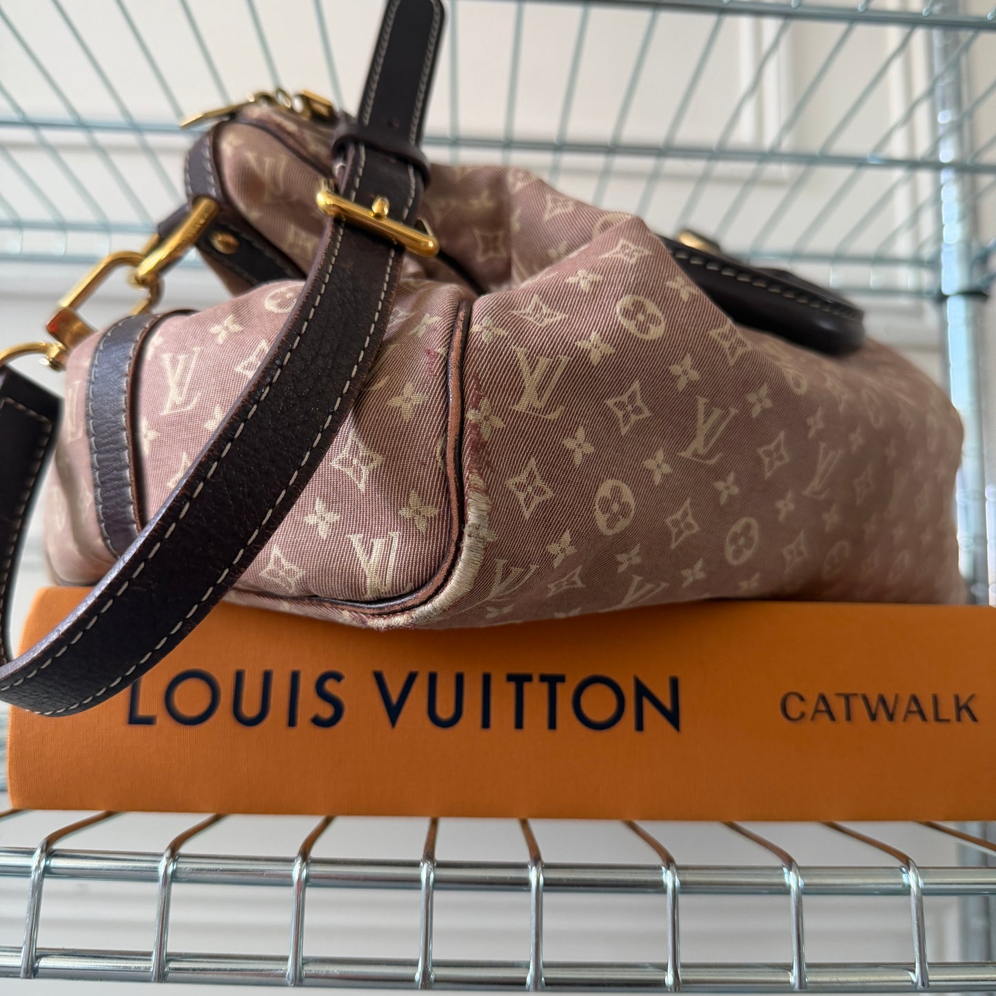 Pre-Owned Brown Mini Lin Canvas Speedy 30