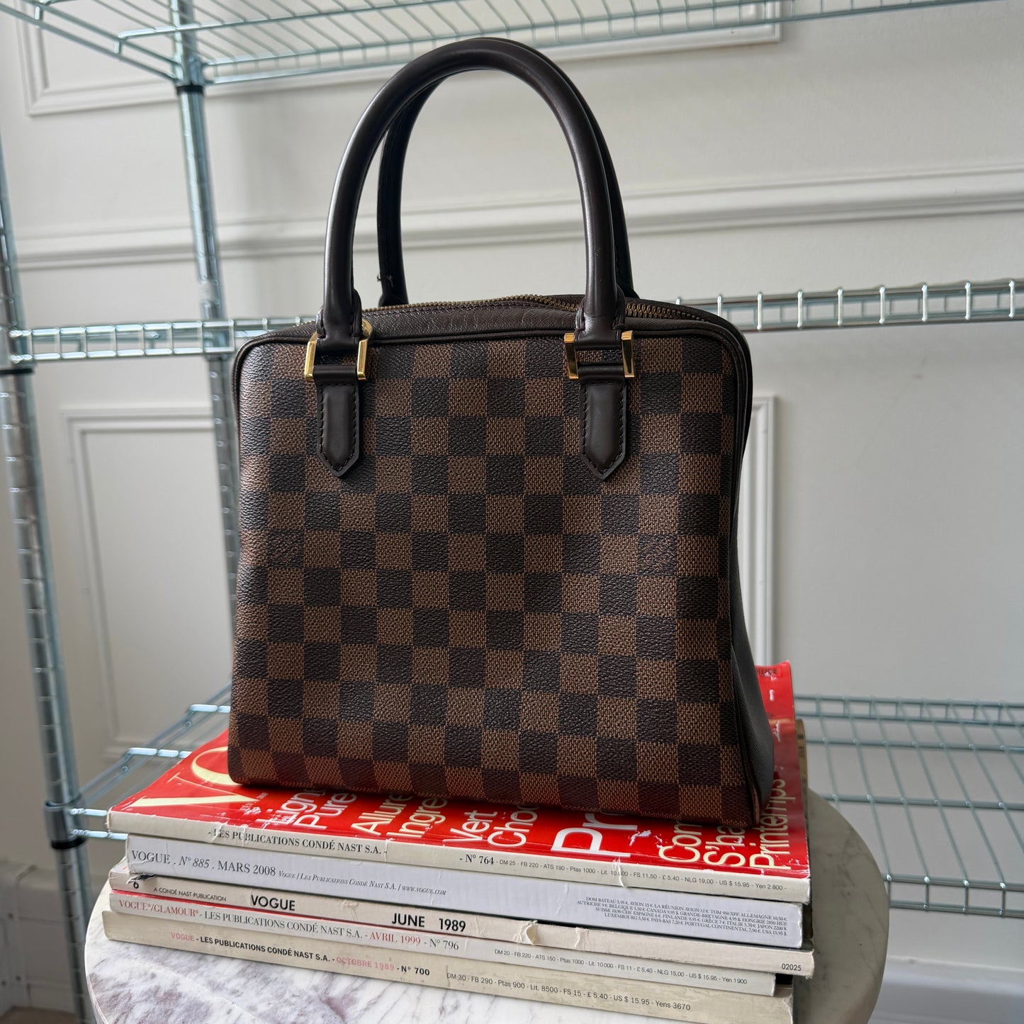 Pre-Owned Damier Ebene Canvas Tote Bag w/Strap