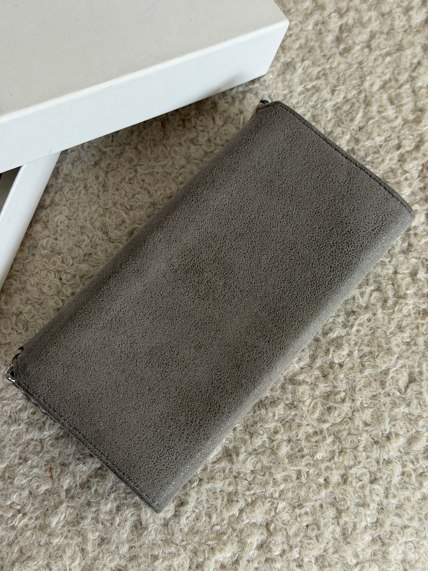 Pre-Owned Grey Suede Wallet