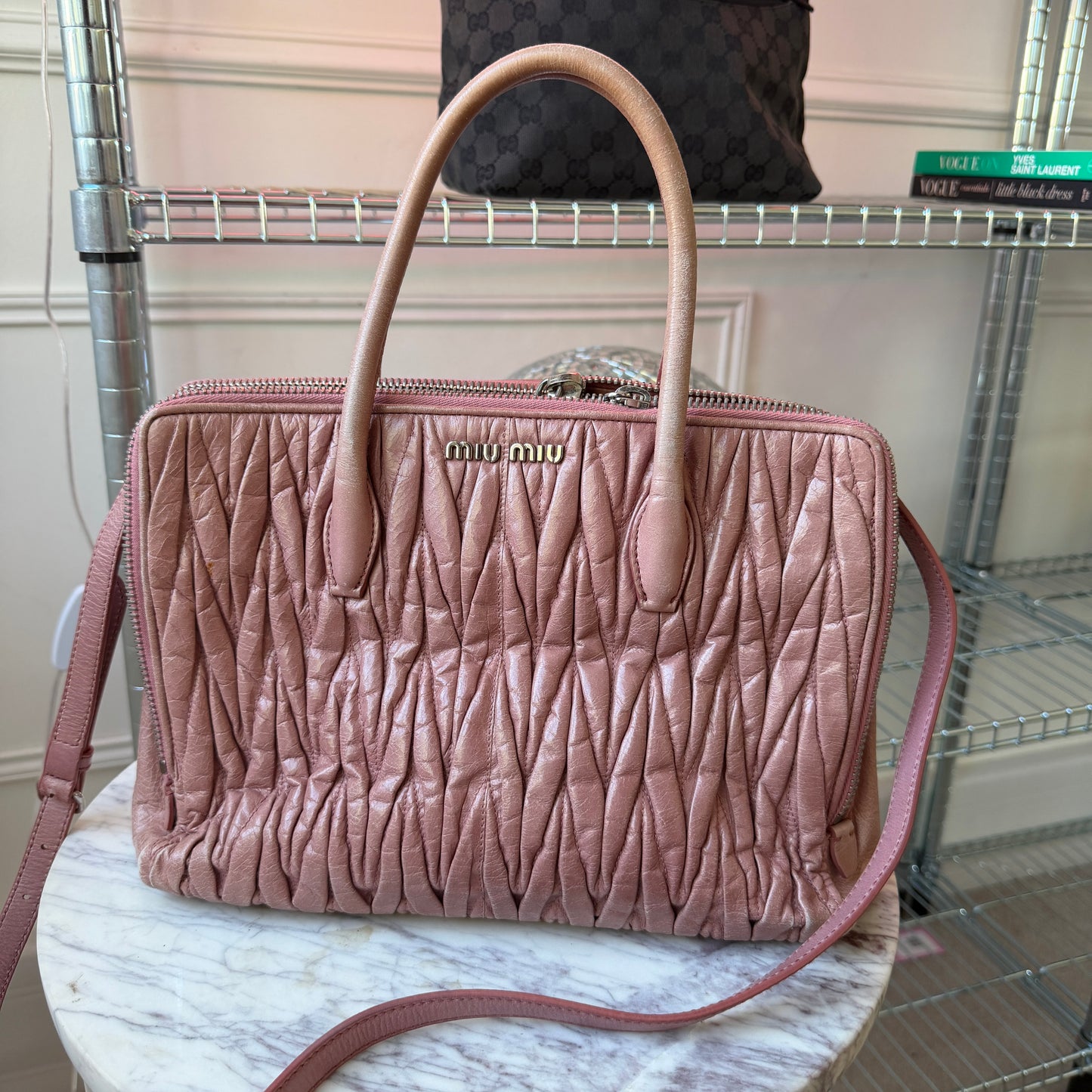 Pre-Owned Pink Nappa Leather Tote Bag
