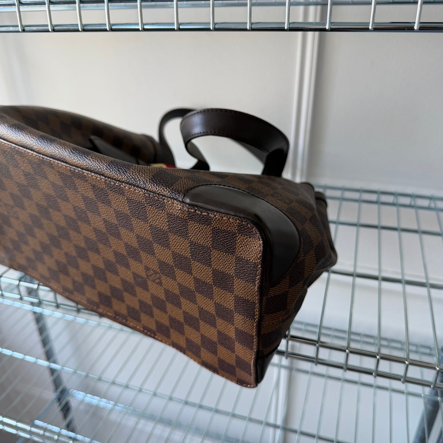 Pre-Owned Damier Ebene Hampstead MM Shoulder Bag