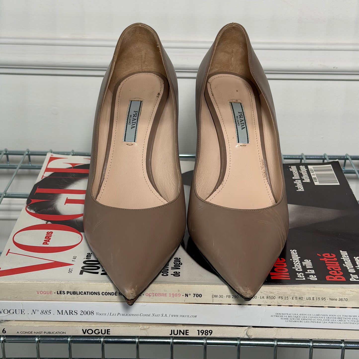 Brown Leather Heels 38.5