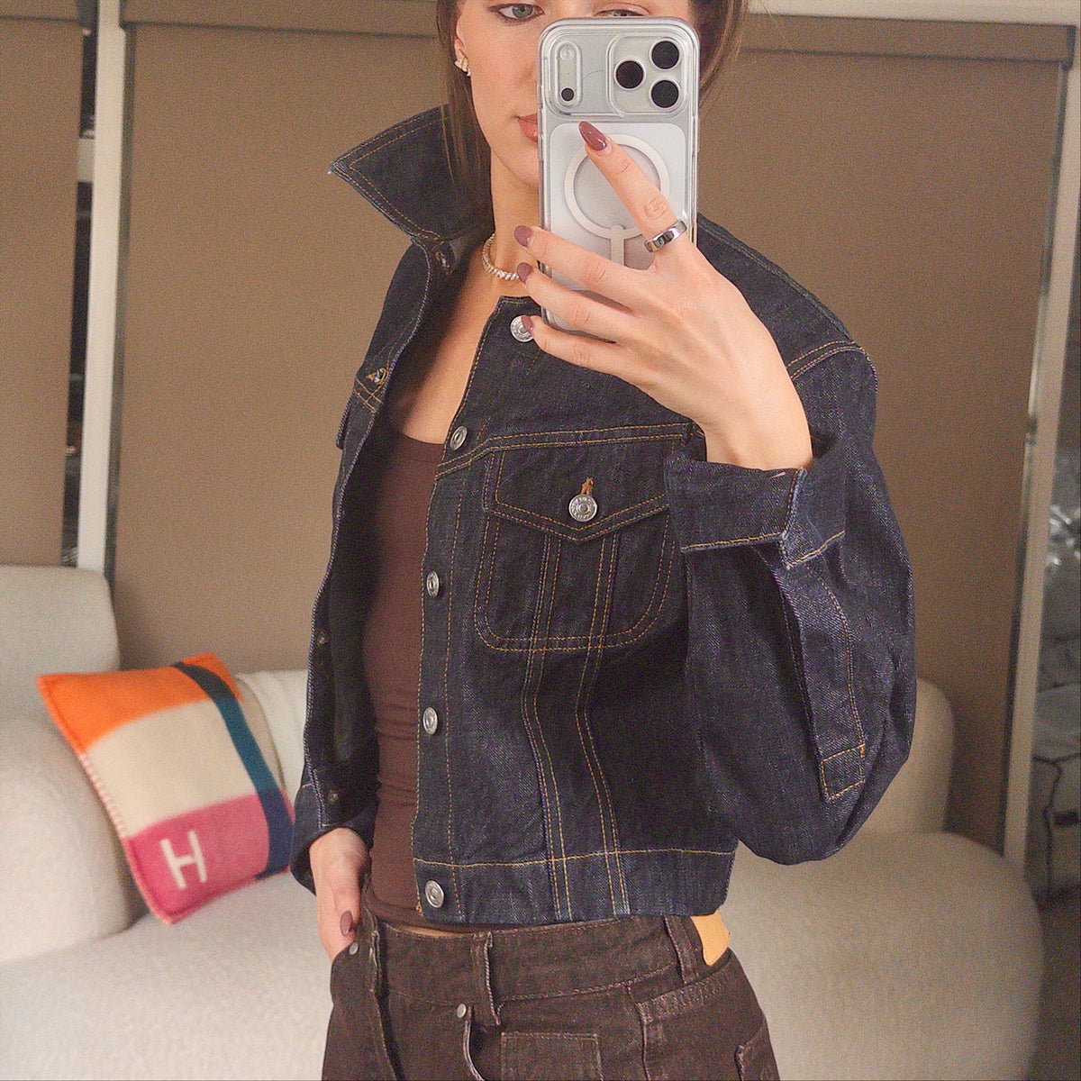 Pre-Owned Denim Jacket (UK6)