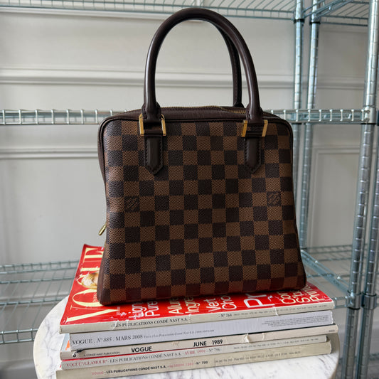 Pre-Owned Damier Ebene Canvas Tote Bag w/Strap