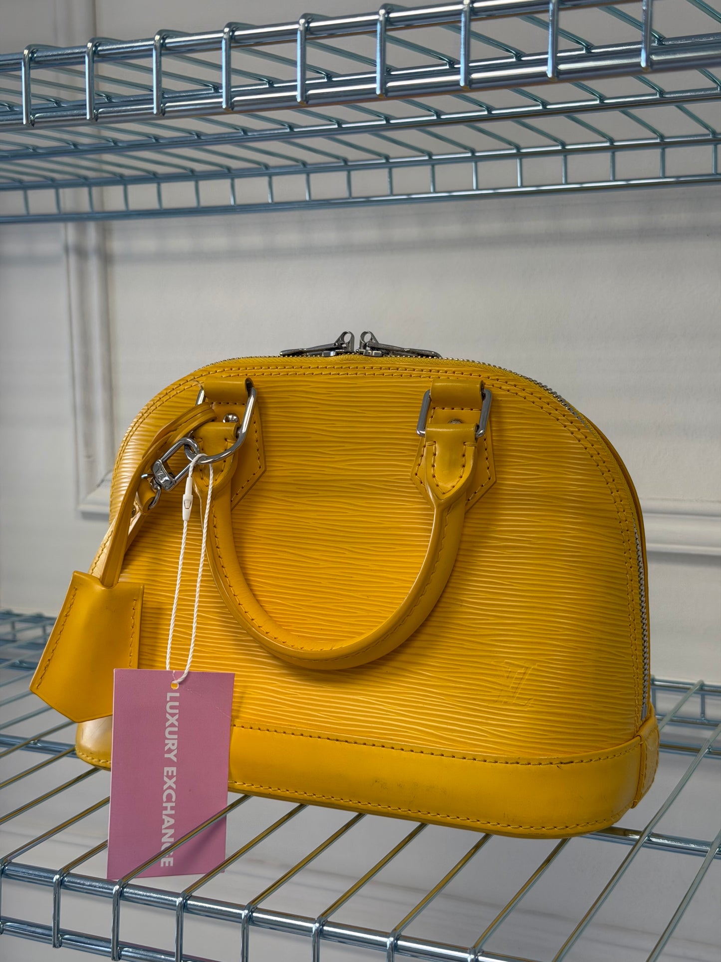 Pre-Owned Yellow Epileather Alma BB Crossbody Bag