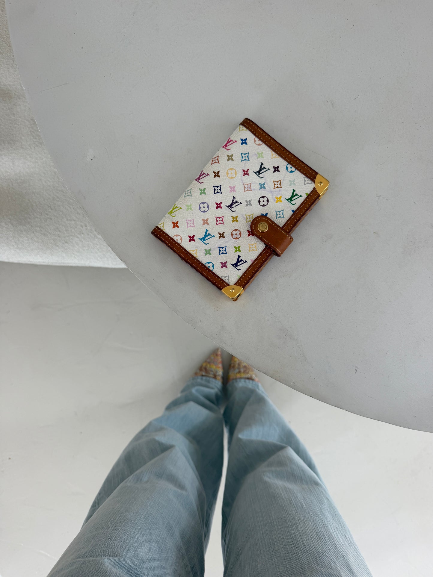 Pre-Owned Multicolore Monogram Canvas Agenda