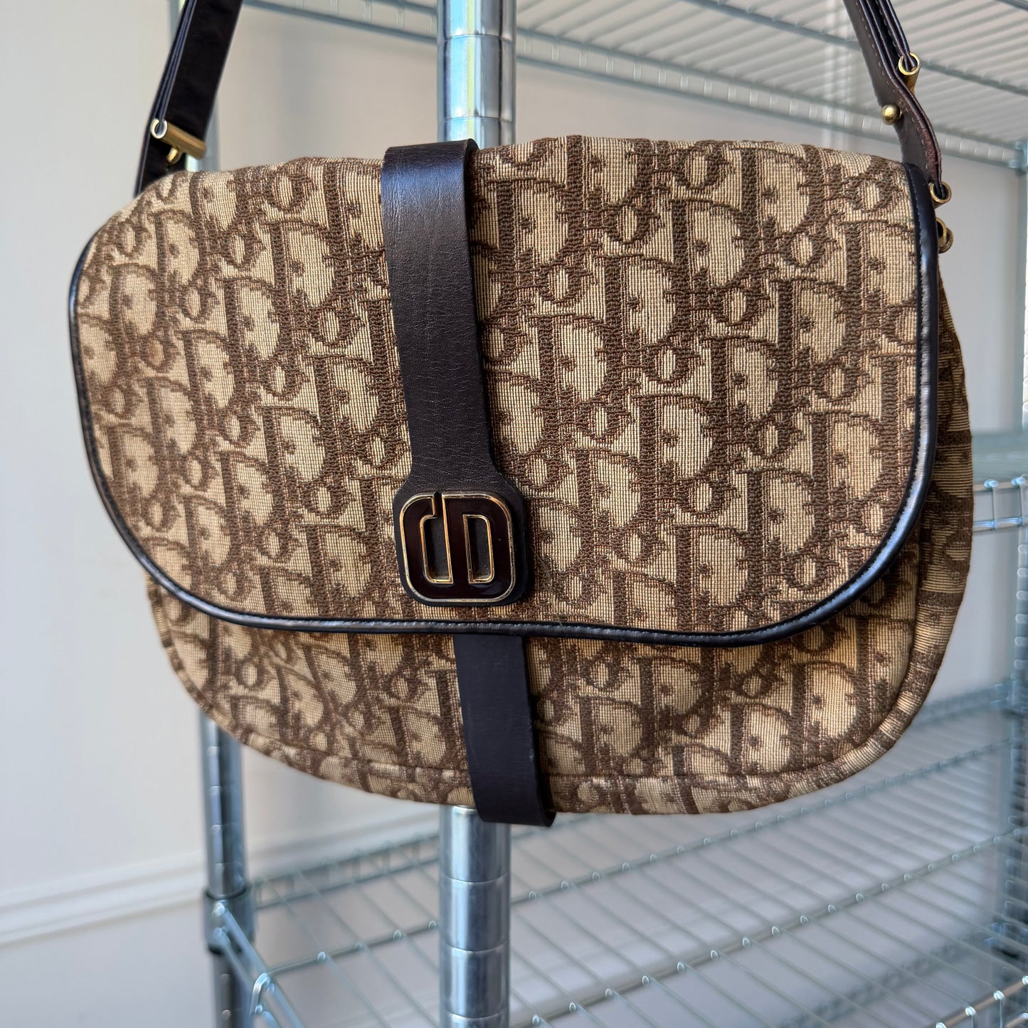 Pre-Owned Brown Trotter Canvas Shoulder Bag
