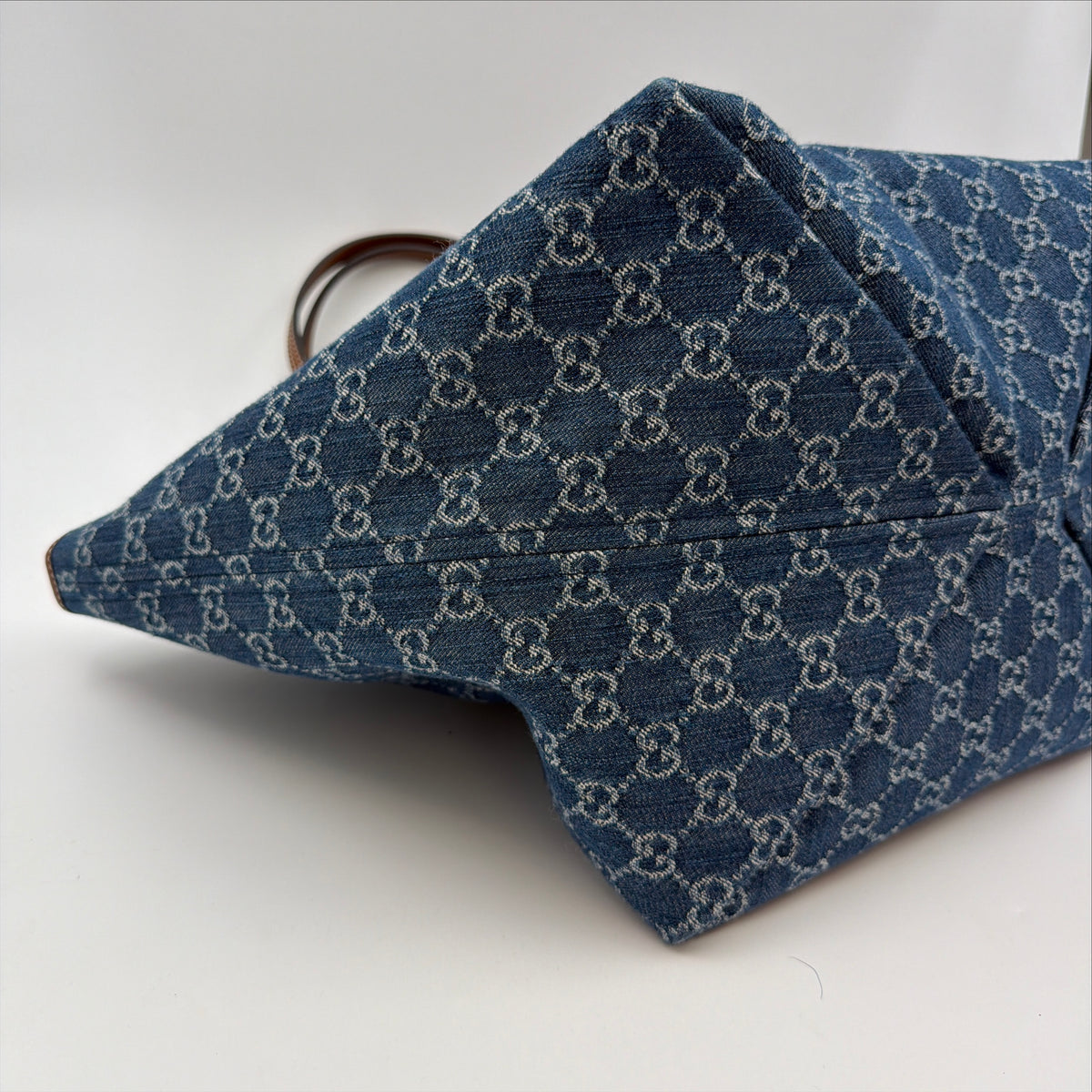 Pre-Owned Denim Shopper Tote
