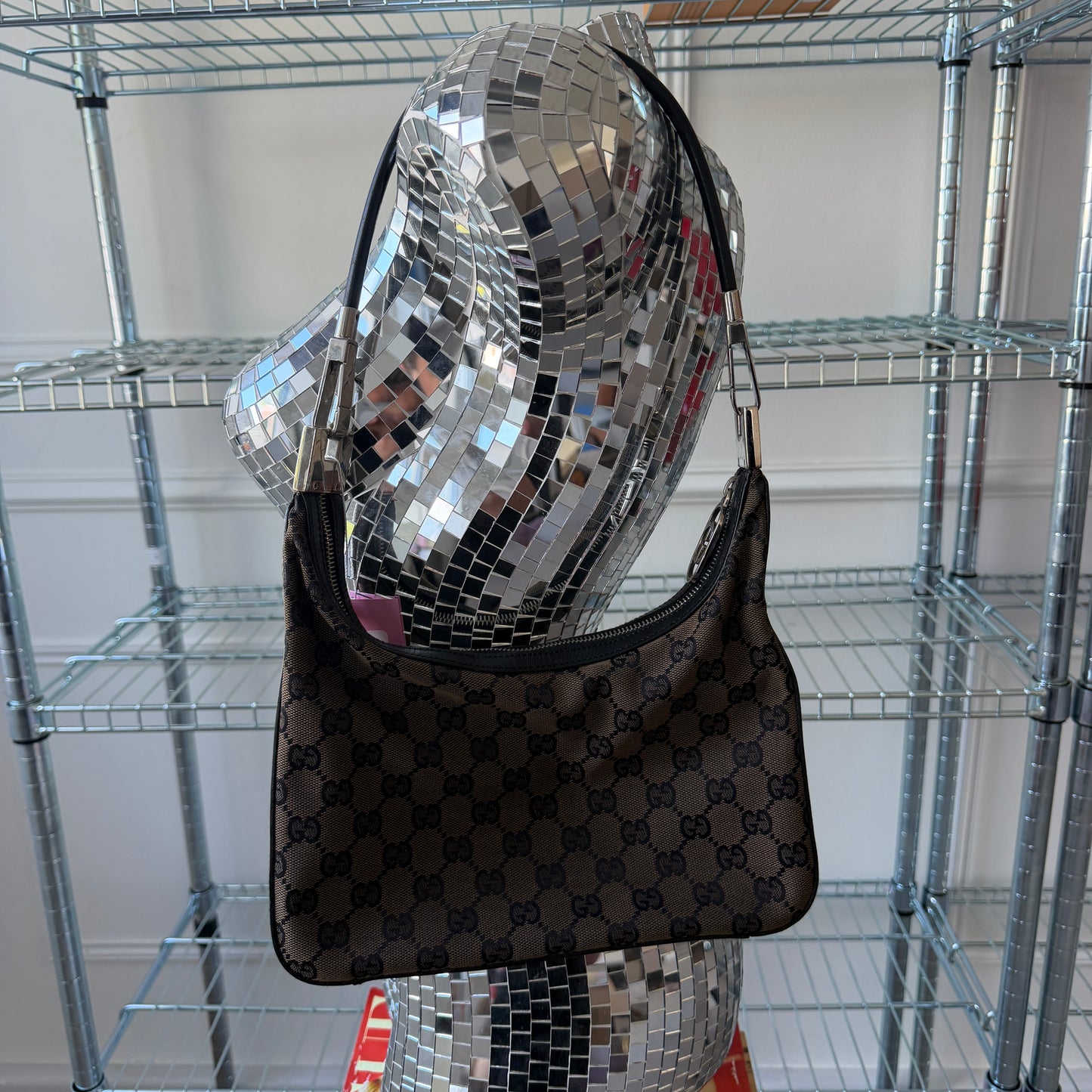 Pre-Owned Brown GG Canvas Hobo Bag