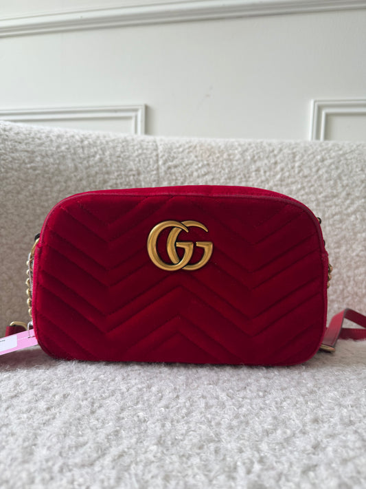 Red Velvet Marmont Camera Bag