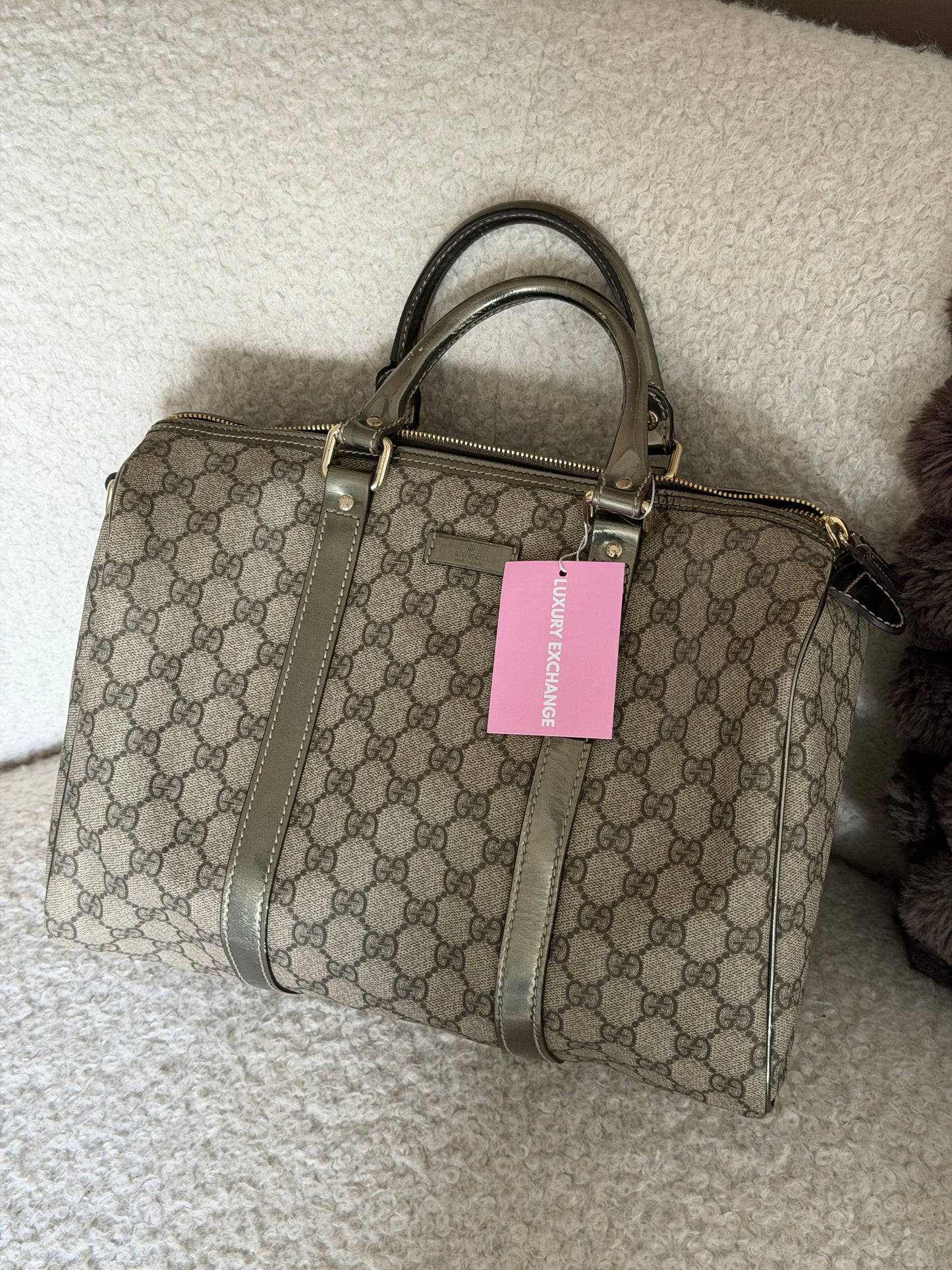 Pre-Owned GG Supreme Coated Canvas Boston Bag