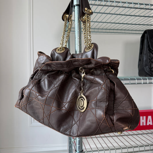 Pre-Owned Brown Leather Shoulder Bag