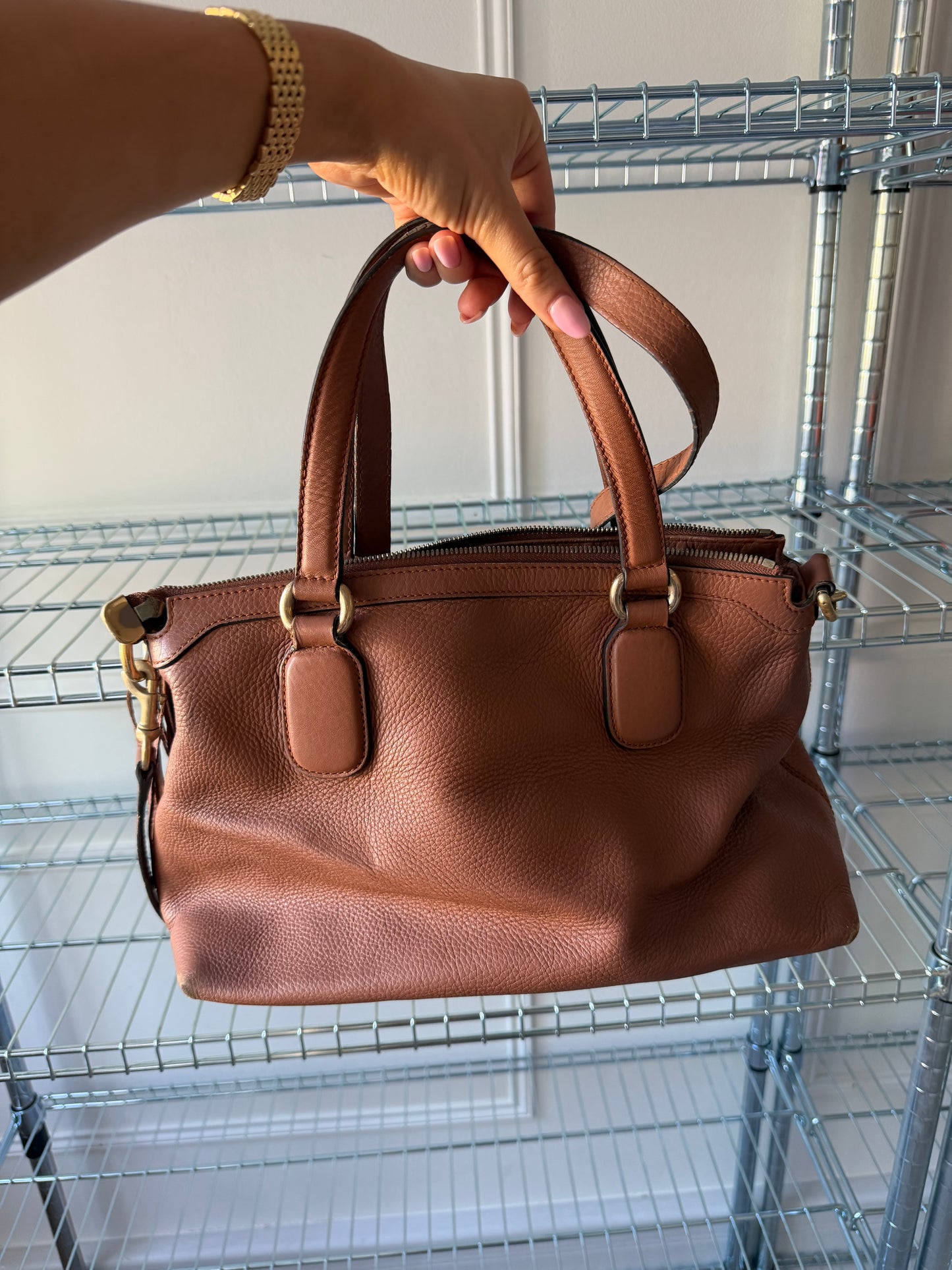 Pre-Owned Brown Soho Pebbled Leather Crossbody Bag