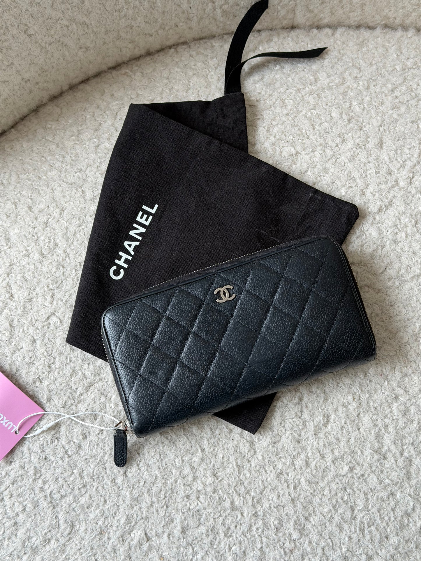 Black Caviar Leather Wallet