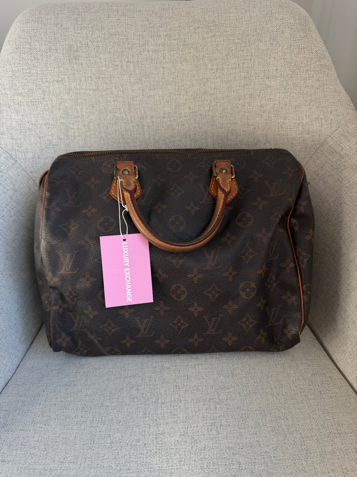 Pre-Owned LV Monogram Canvas Speedy 30 - NO ZIPPER PULL