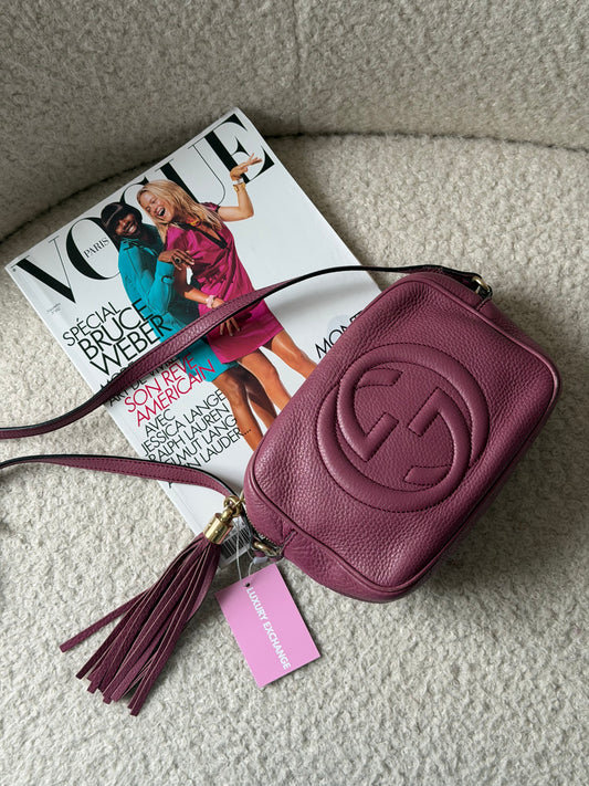 Pre-Owned Purple Leather Soho Disco Crossbody Bag