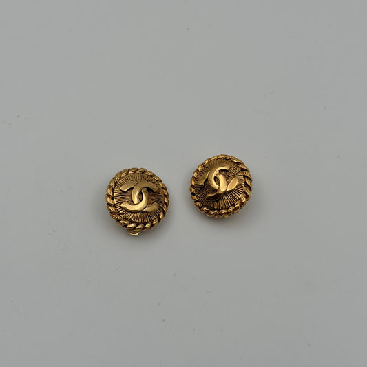 Pre-Owned CC Gold-Plated Earrings