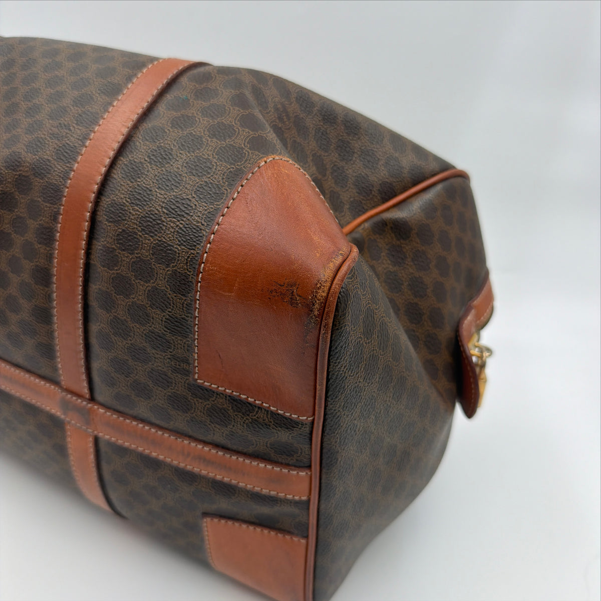 Pre-Owned Brown Macadam Canvas Keepall 40
