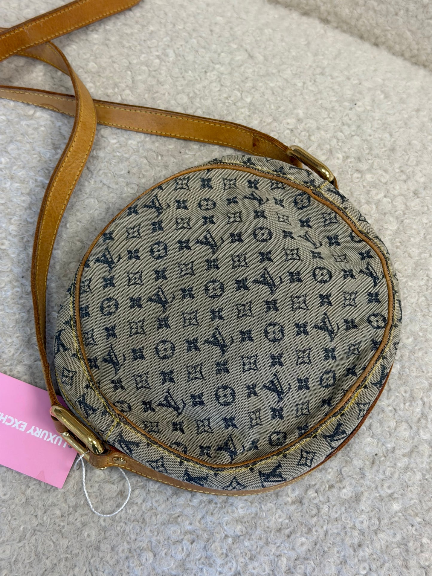 Pre-Owned Blue Mini Lin Canvas Jeanne Crossbody Bag