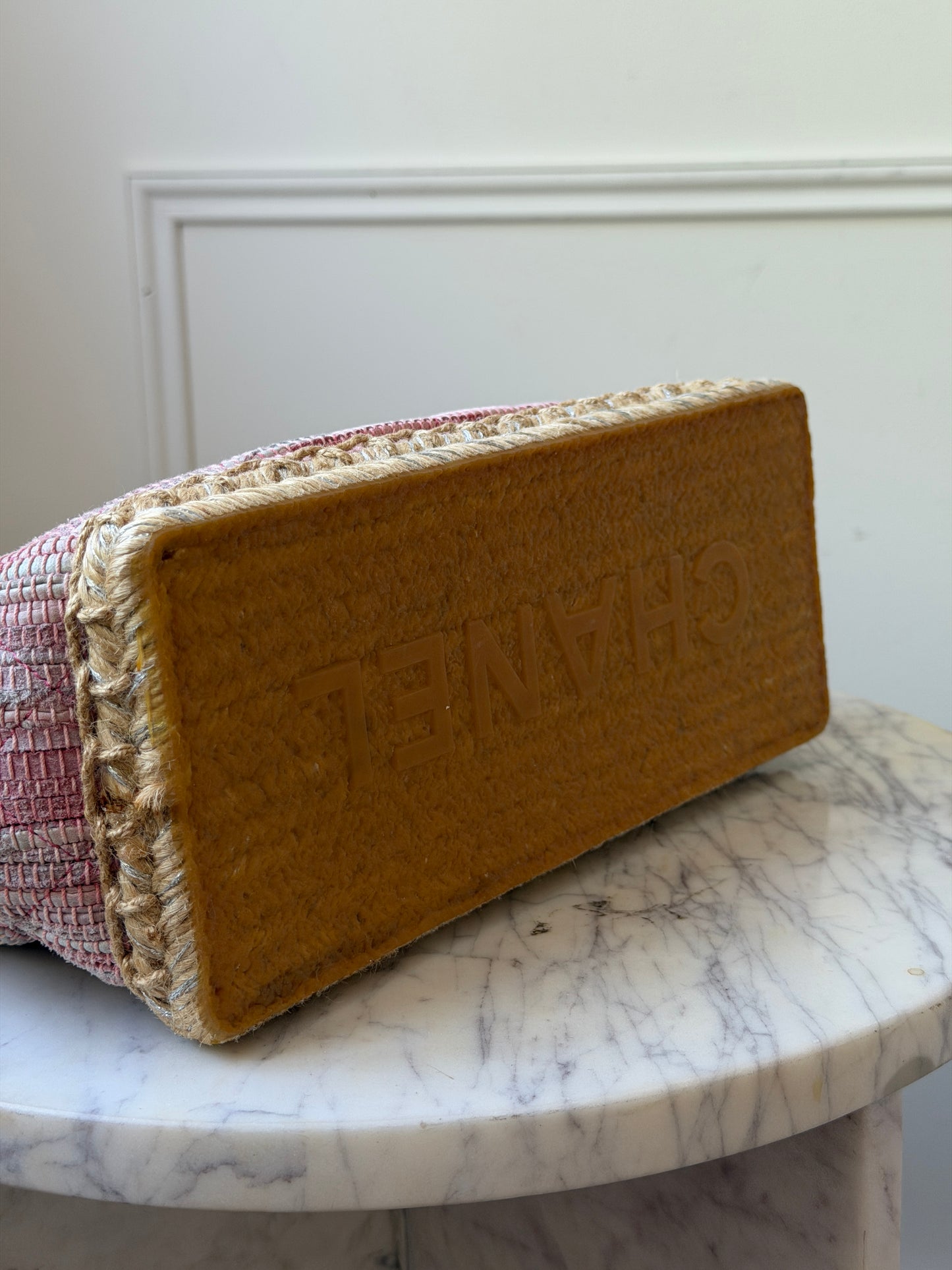 Pink Tweed Single Flap Shoulder Bag