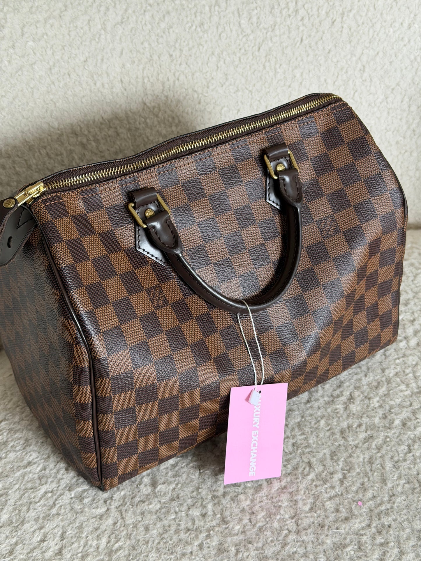 Pre-Owned Damier Ebene Canvas Speedy 30
