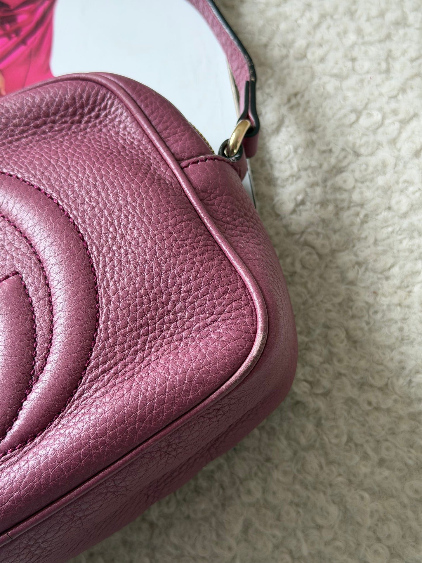 Pre-Owned Purple Leather Soho Disco Crossbody Bag