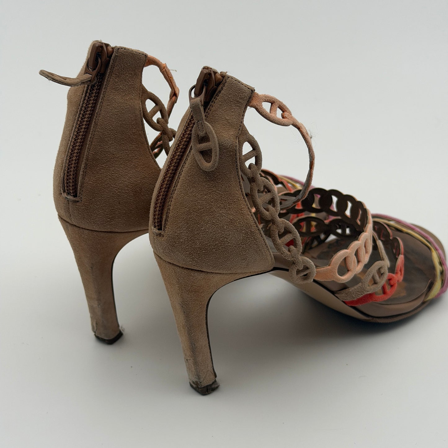Multicolour Suede Heels 37