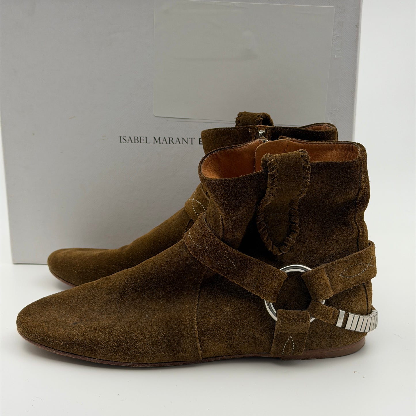 Brown Suede Boots - Size 38