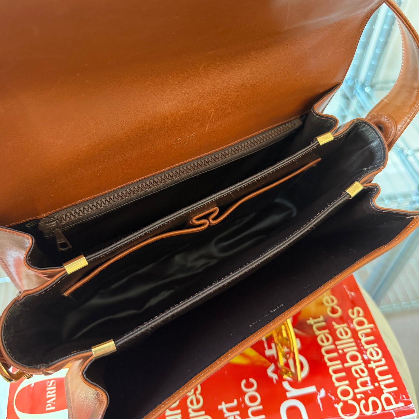Pre-Owned Tan Box Leather Shoulder Bag