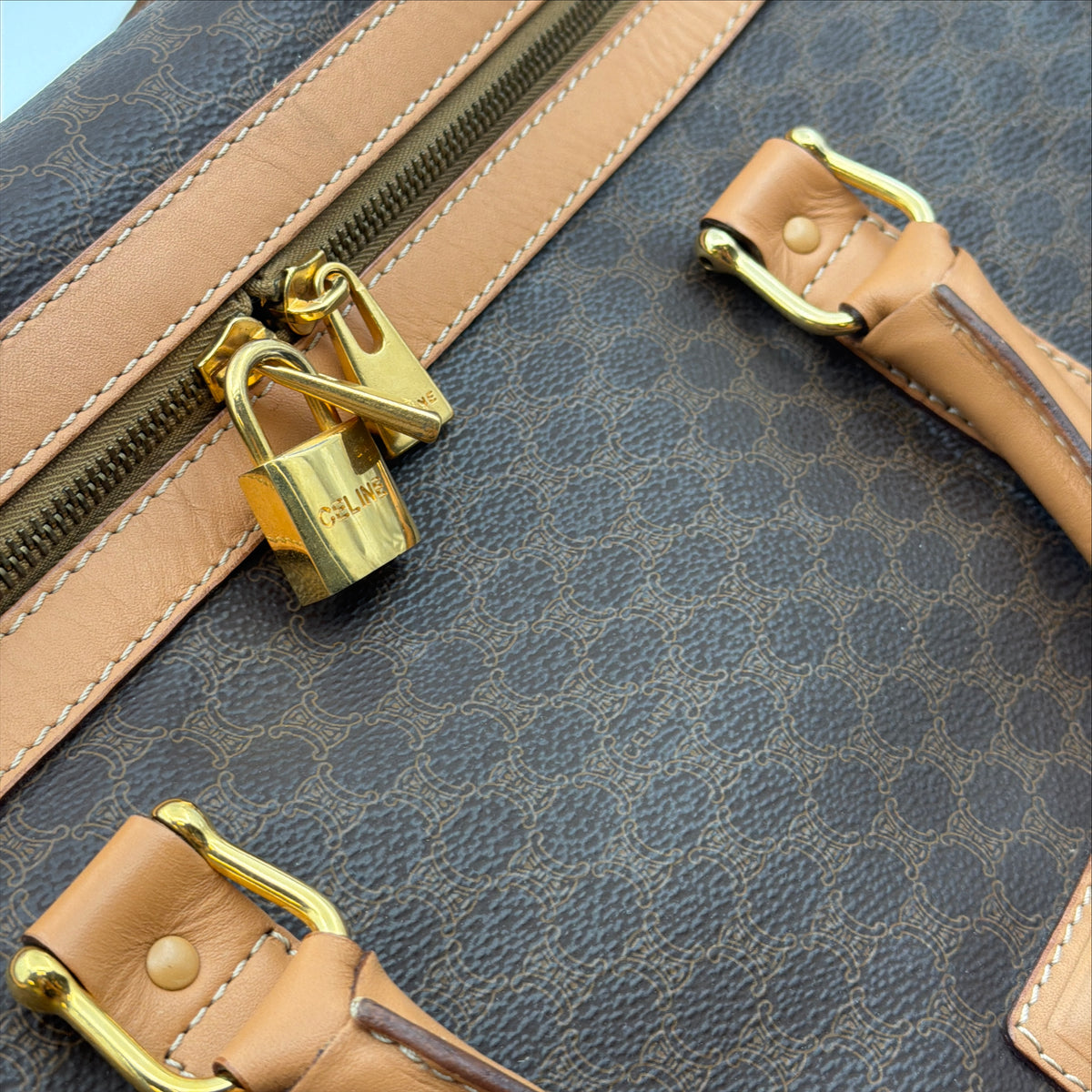Pre-Owned Brown Macadam Canvas Keepall 50
