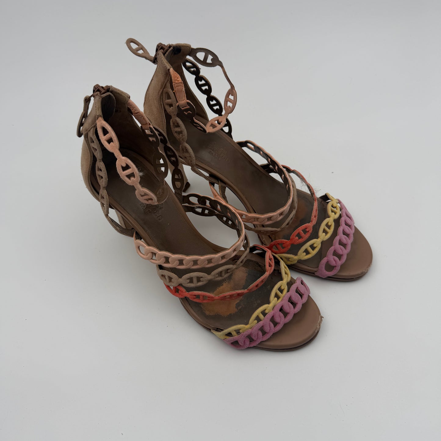 Multicolour Suede Heels 37