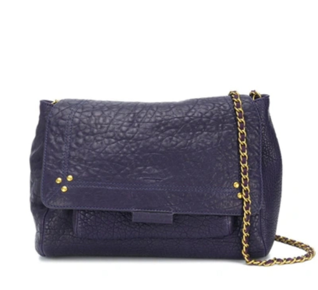 Jerome Dreyfus Crossbody Plum Leather Bag