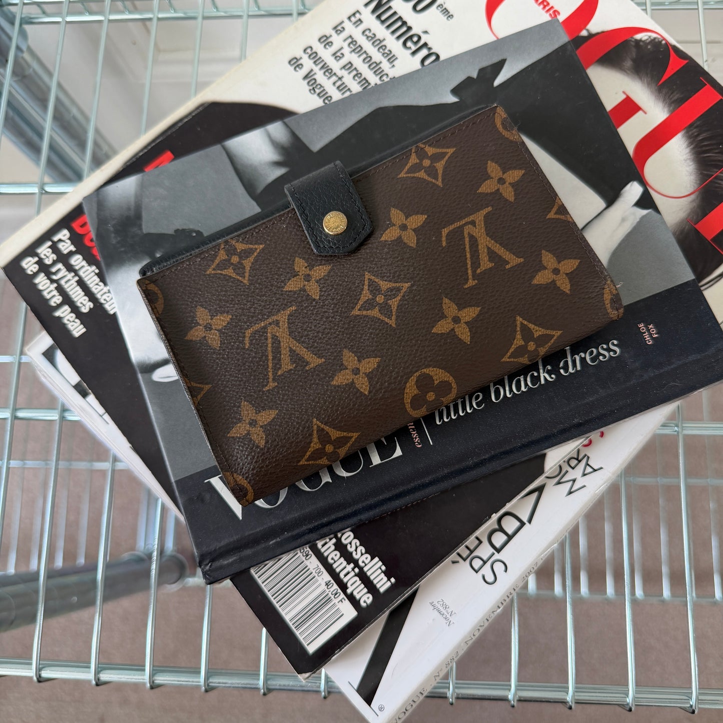 Pre-Owned Black LV Monogram Canvas/Leather Wallet