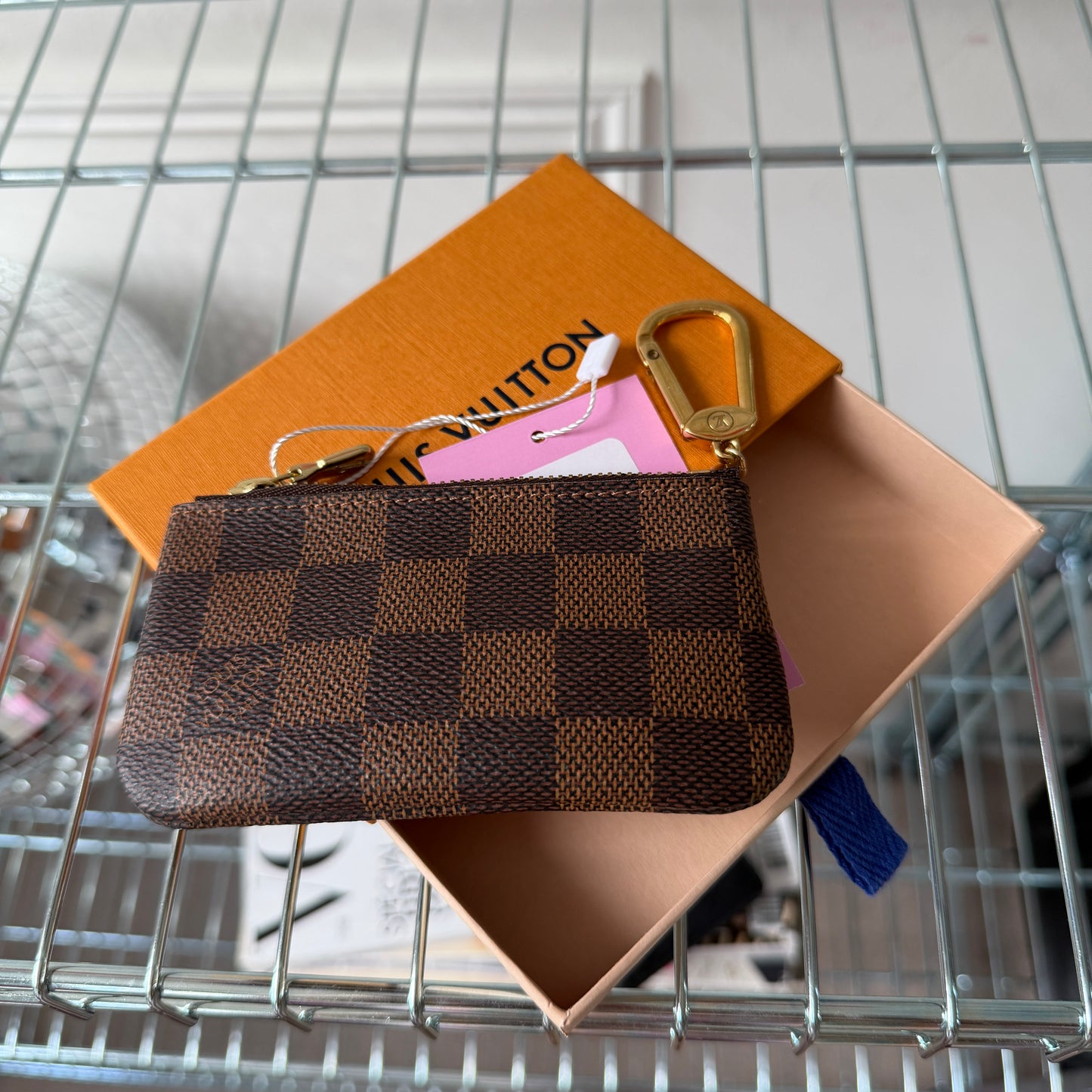 Pre-Owned Damier Ebene Canvas Keyholder