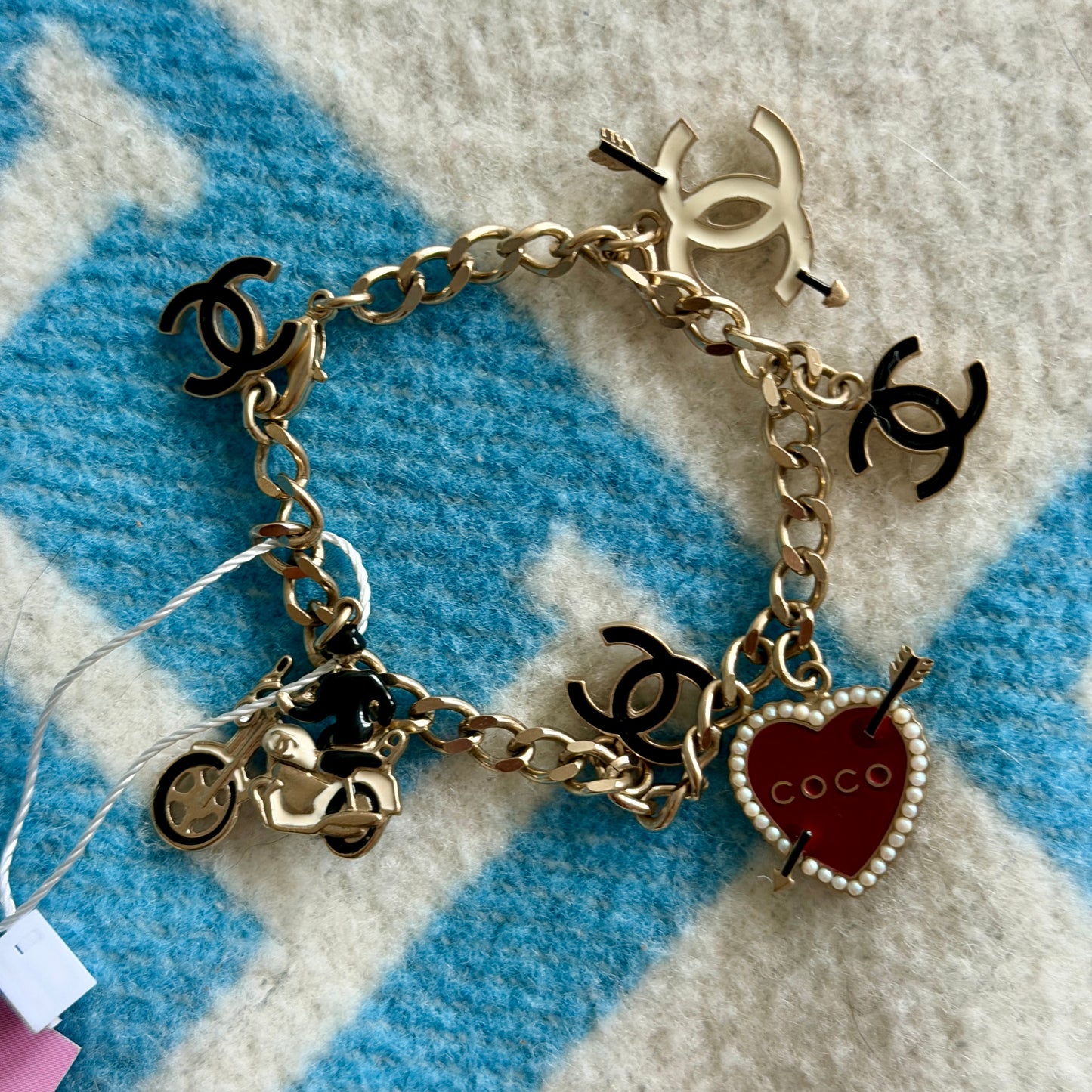 Pre-Owned CC & Charms Gold-Tone Bracelet