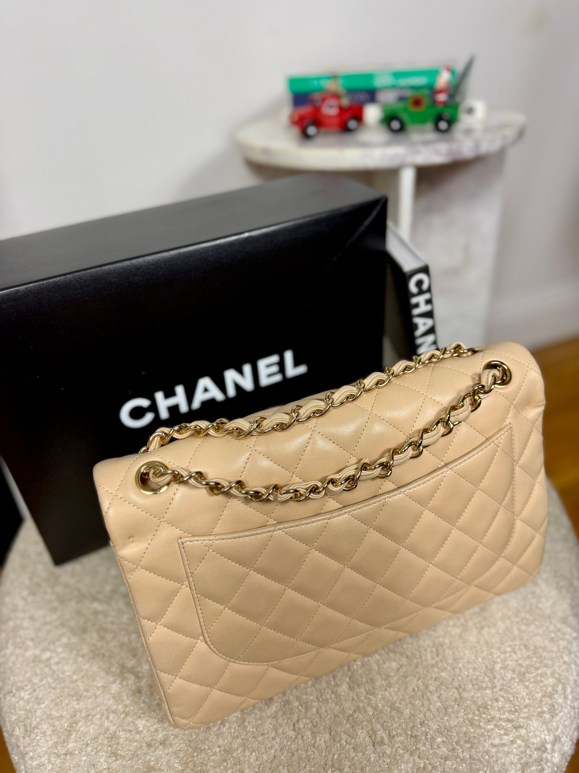 Chanel Lambskin Jumbo Crossbody Double Flap