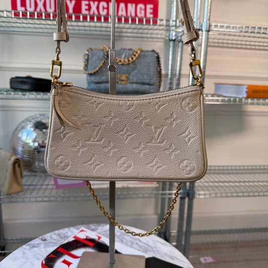 Pre-Owned White Empreinte Leather Crossbody Pochette