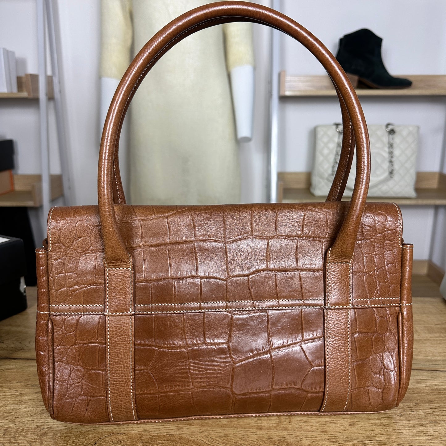 Mulberry Bayswater Brown Croc