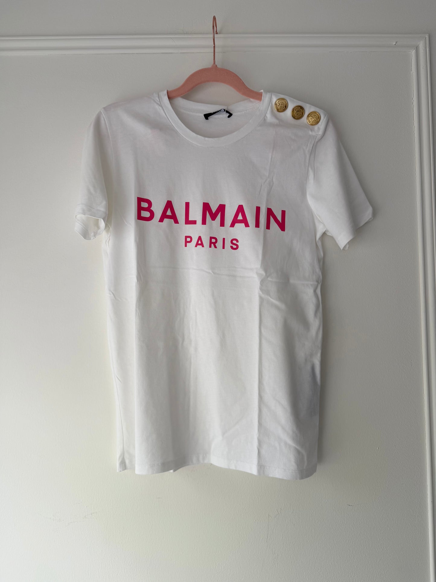 White/Gold Cotton Tee XS