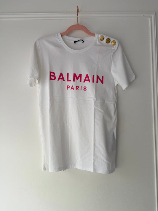White/Gold Cotton Tee XS