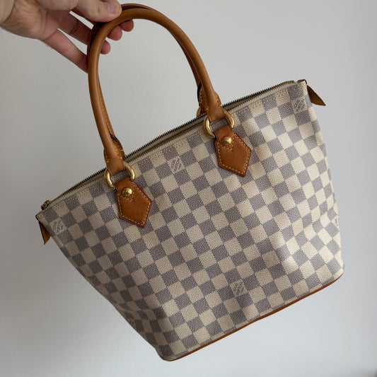 Pre-Owned Damier Azur Canvas Saleya PM