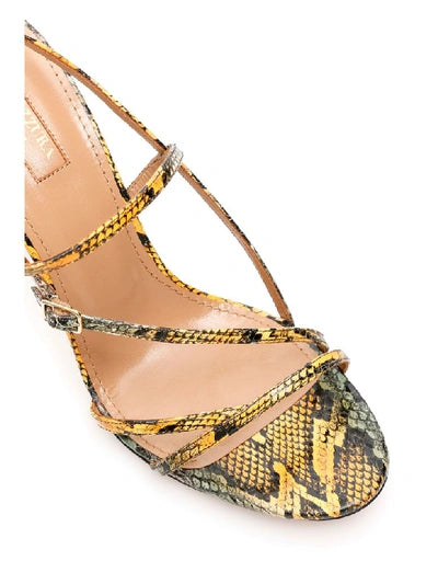 Aquazzura Carolyne Snakeskin Sandals