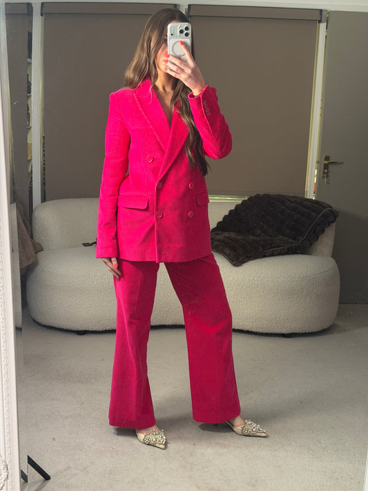 Pink Corderoy Suit UK10