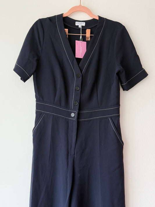 Navy Jumpsuit UK10 Very Good