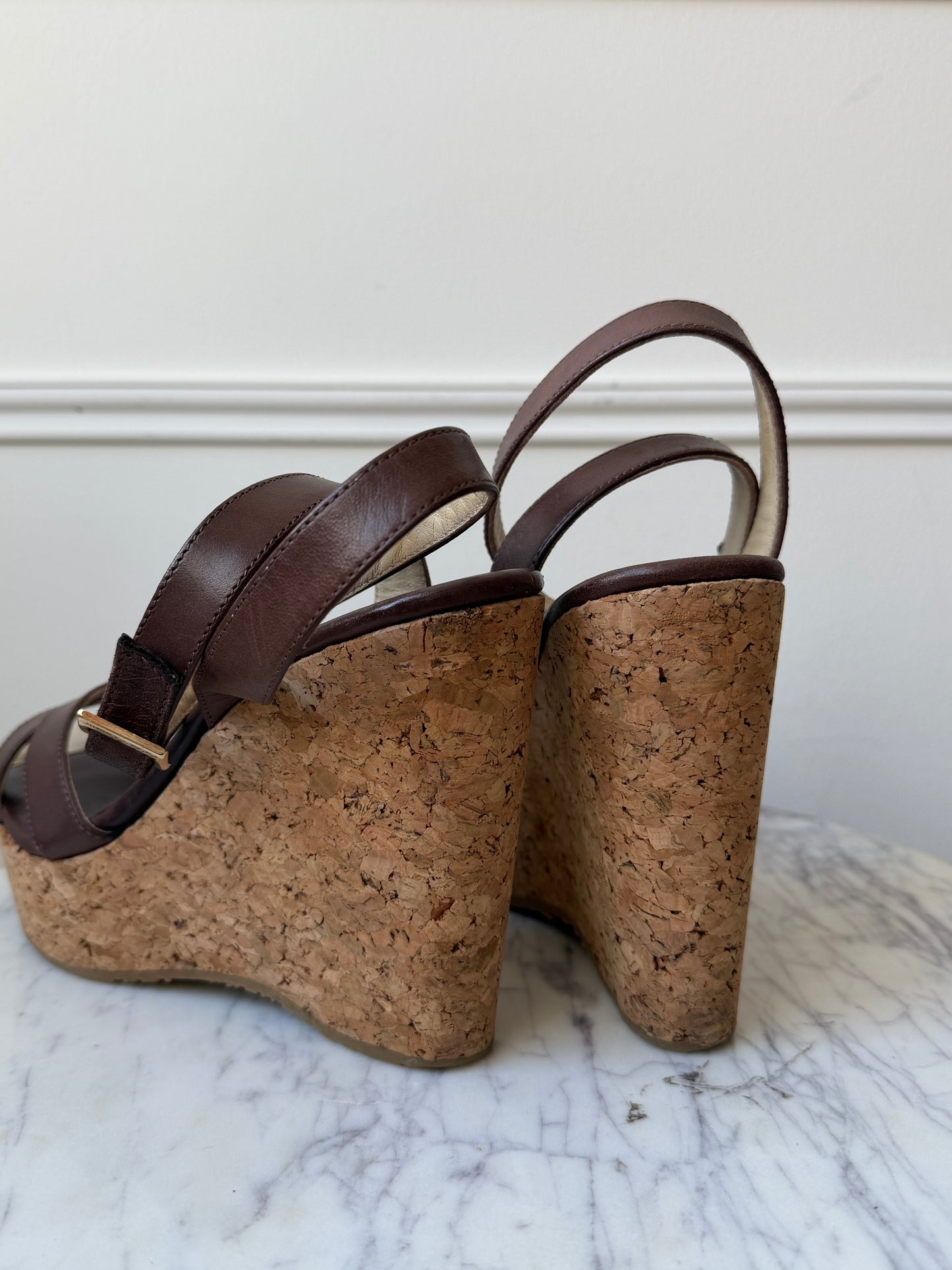 Brown Wedge Heels Size 39