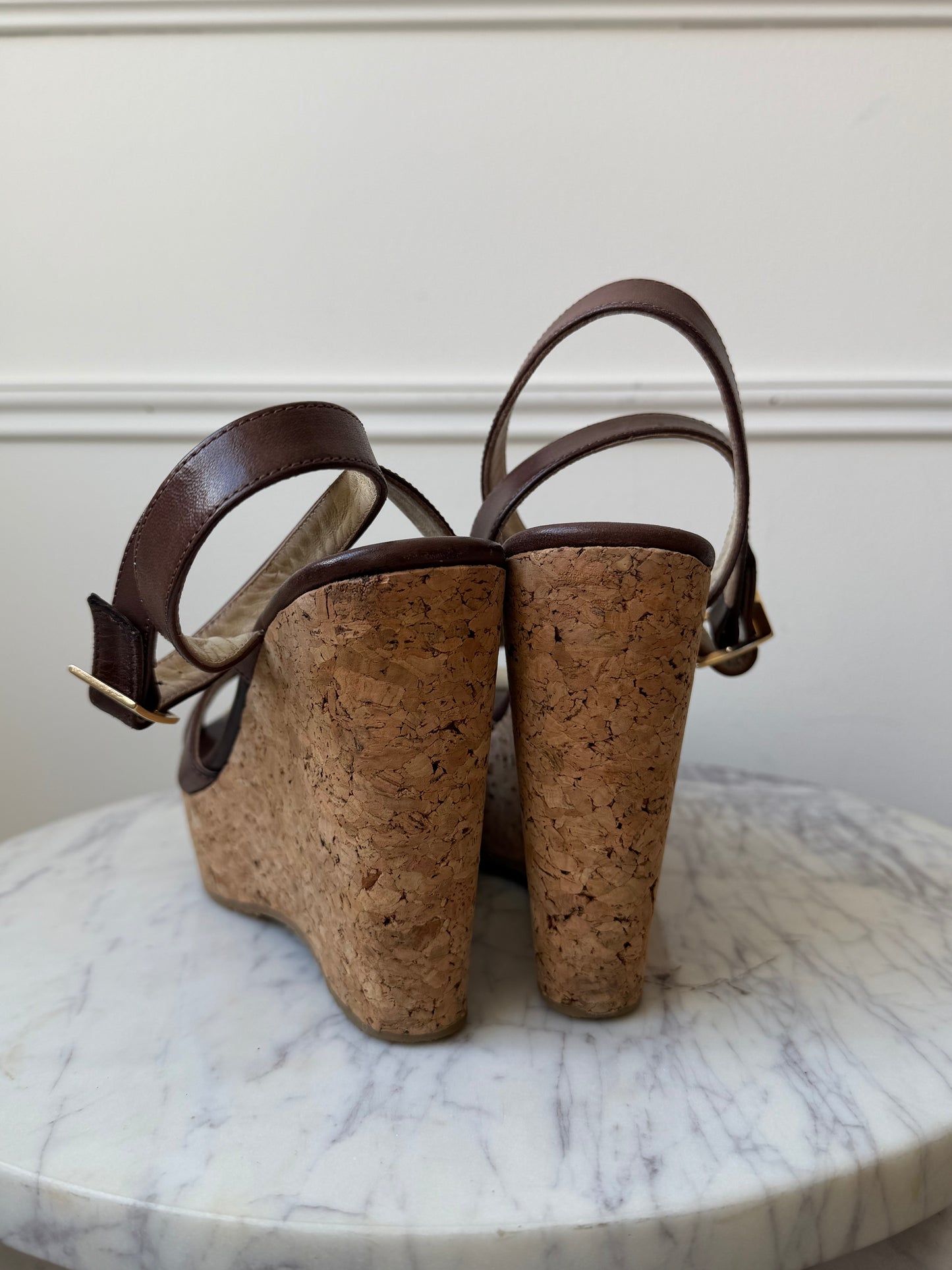 Brown Wedge Heels Size 39