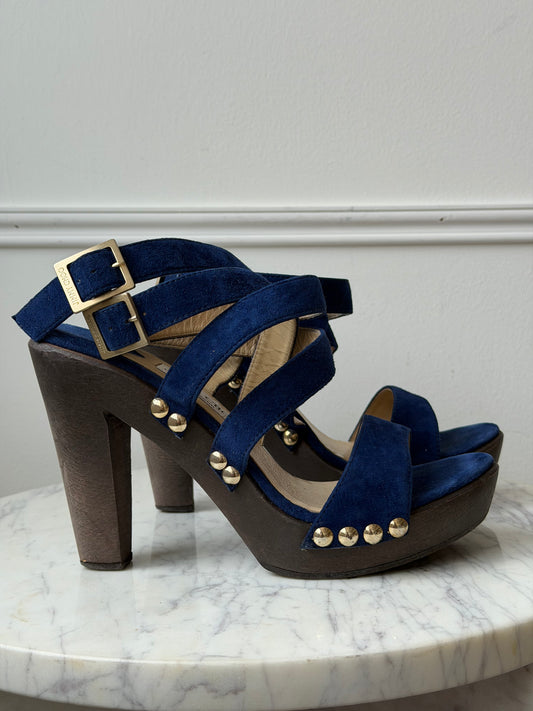 Blue Suede Heels 38.5
