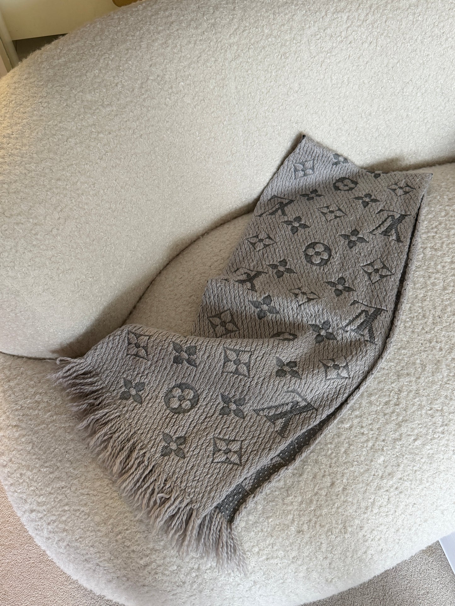 Light Grey LV Scarf