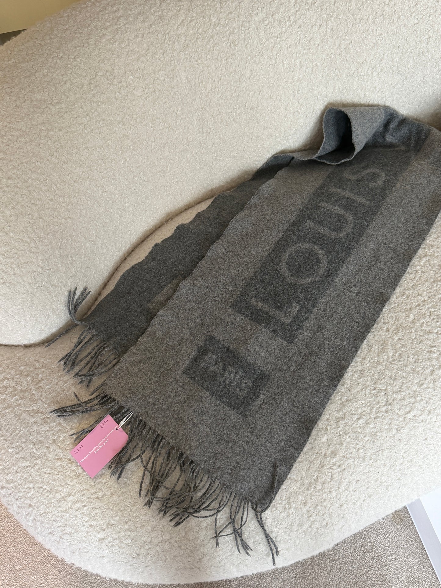 Grey Wool Scarf